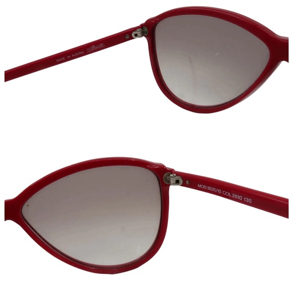 1970s Silhouette Oversized Sunglasses, Colorblock,  Mod. 3035, Made in Austria main image 2